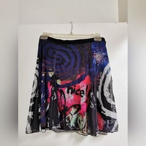 Vintage Desigual y2k statement mesh skirt
